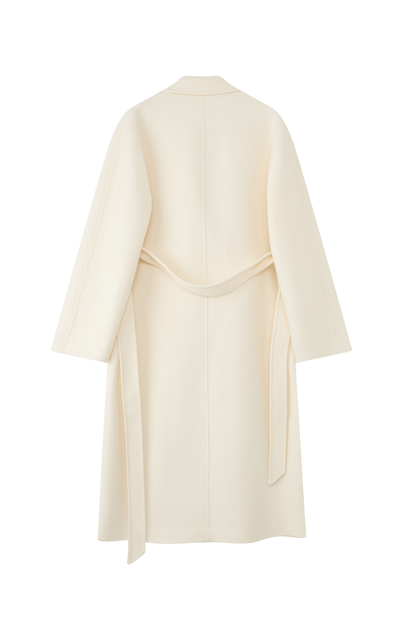 Max801 White Double - faced Cashmere Coat | Autumn/Winter Long Double - breasted Woolen Jacket - 幽兹